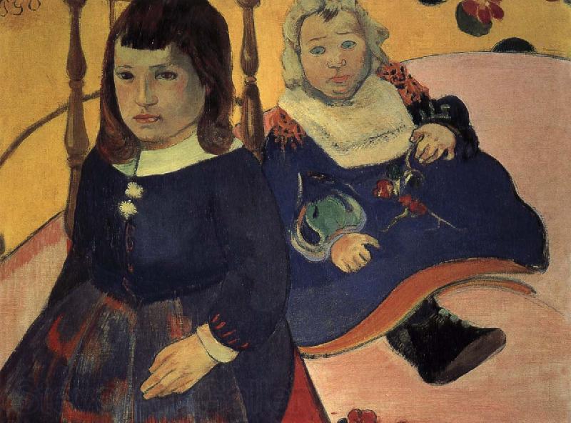 Paul Gauguin two children Norge oil painting art